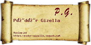 Pödör Gizella névjegykártya