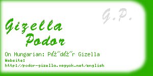 gizella podor business card